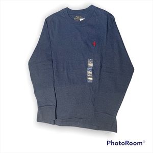 Polo Ralph Lauren Long Sleeve Tee Shirt, Kids Medium 10-12, Medium Blue